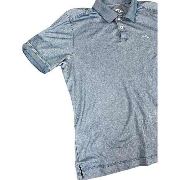 Tommy Bahama Polo Shirt Men’s Large Blue Short Sleeve Silk Blend Golf Casual Exc - Picture 3 of 11